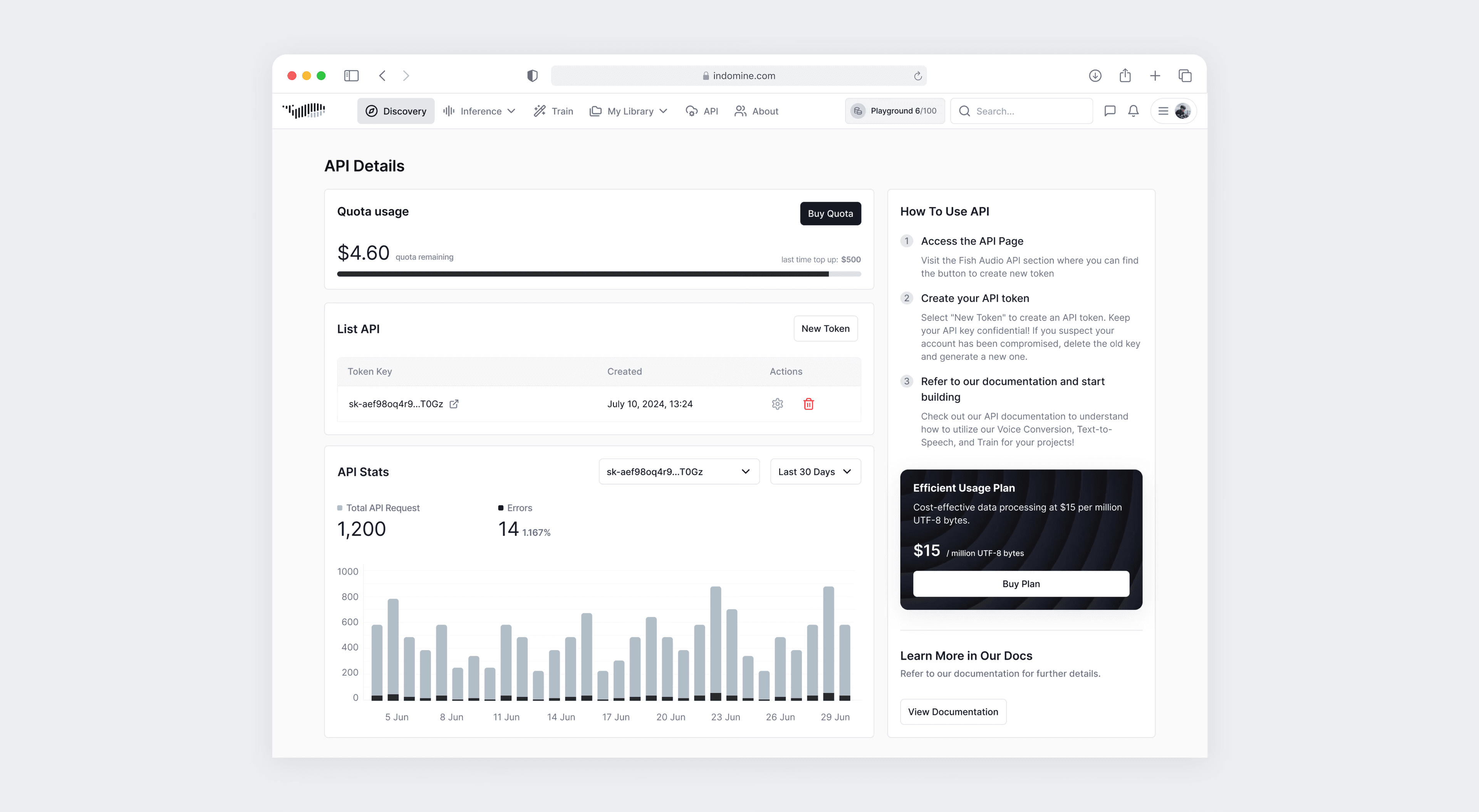 Element Bolt Dashboard Interface
